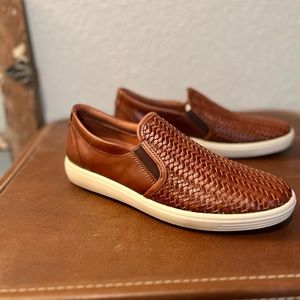 Ecco soft woven slip ons II BRAND NEW NEVER WORN